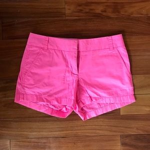 J. Crew hot pink chino shorts
